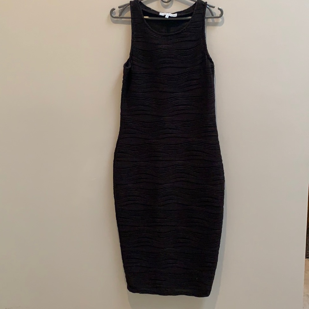 Form fitting black dress